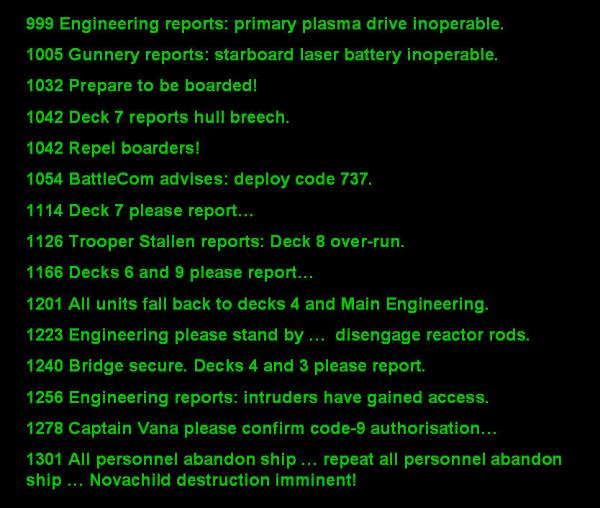 Novachild computer's log