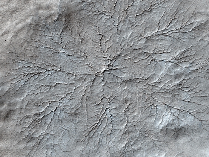 Mars CO2 erosion channels, NASAJPL-CaltechArizona State University