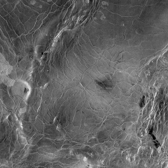 Lava channel on Venus