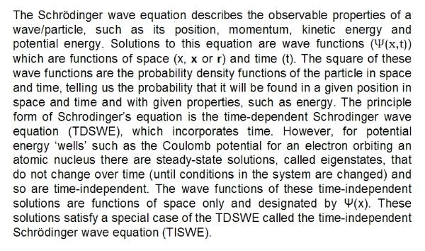 Schroedinger equation intro